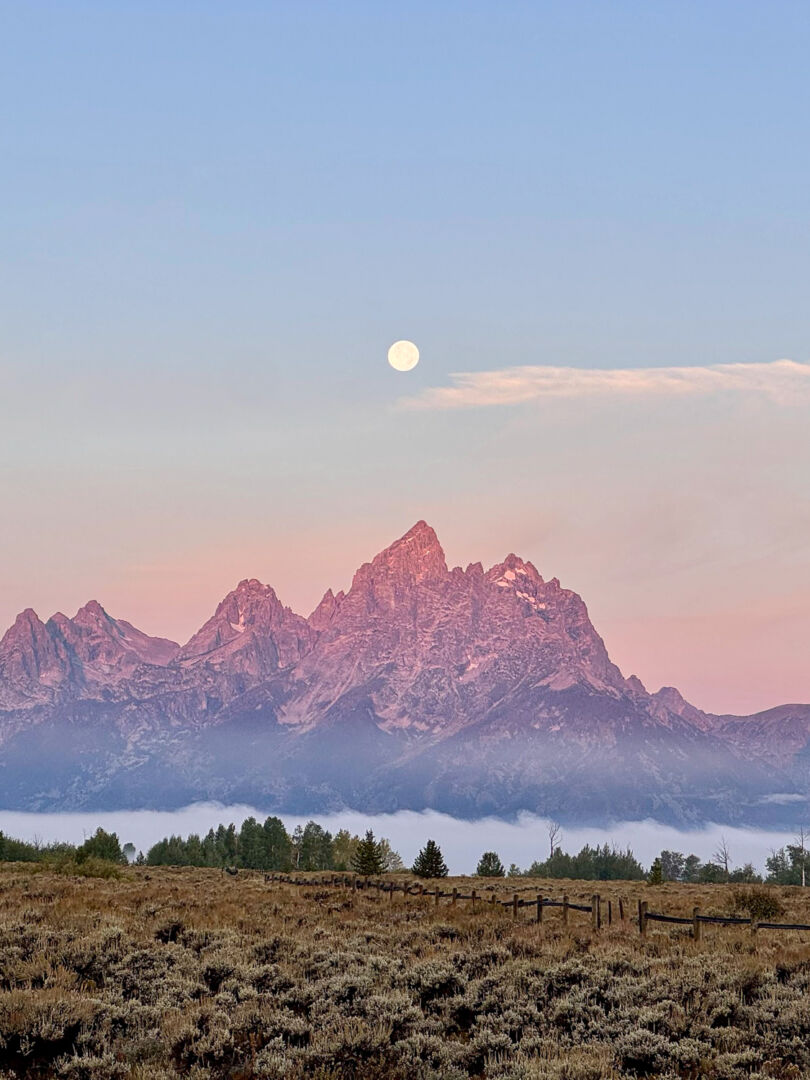 Journal cover with a peaceful photo of mountains in the distance.